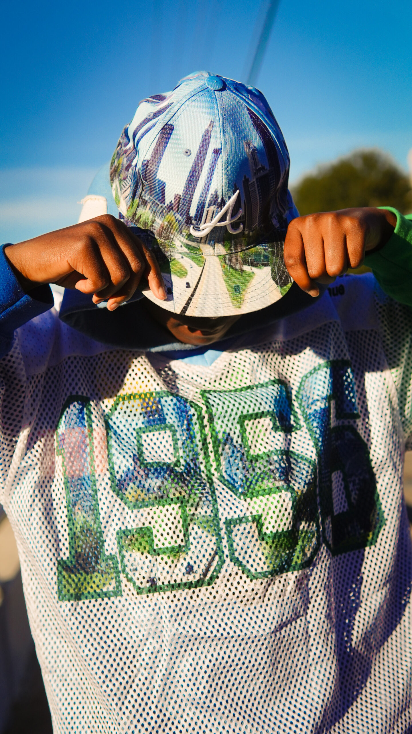 Atlanta City Skyline Fitted Hats - Image 3